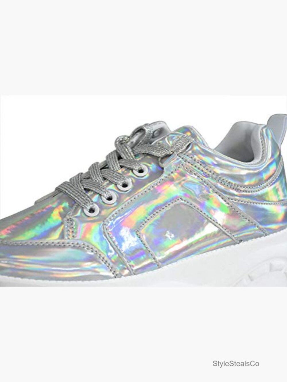 Chunky Platform Dad Colorblock Lace-Up Walking Sneakers - Picture 5 of 7